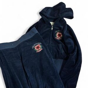 Abercrombie & Fitch Dark Blue Velour Hoodie